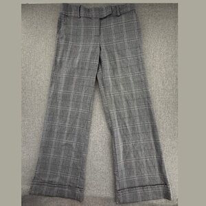 Speechless Plaid Pants Flare Gray Junior 9 Low Rise Office, School, Business Wea